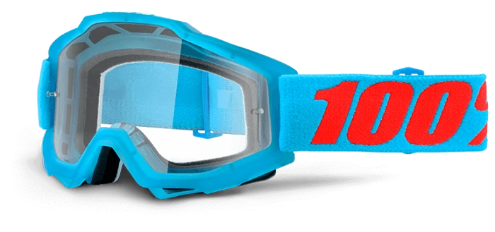 100% Accuri Acidulous Cyan Lens мотоочки, красно-голубой