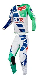 Fox Racing 180 Sayak 2018 комплект, бело-сине-зеленый