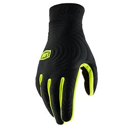 100% Brisker Extreme Black/Fluo Yellow мотоперчатки