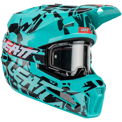 Leatt Kit Moto 3.5 Fuel шлем кроссовый + Velocity 4.5 мотоочки
