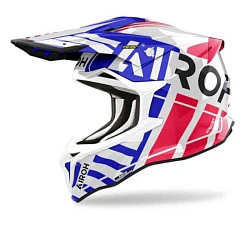 Airoh Strycker Brave Blue/Red Gloss шлем внедорожный