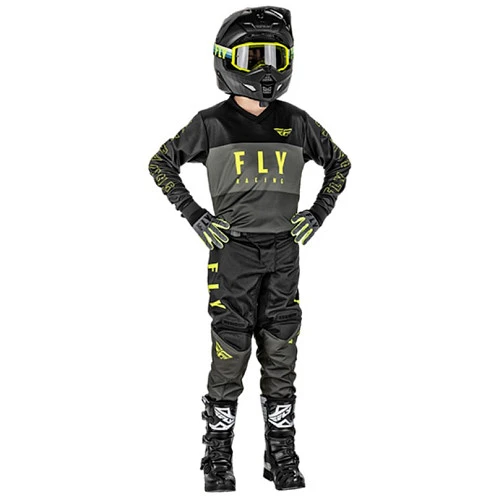 Fly Racing F-16 2022 комплект подростковый, серо-черно-желтый