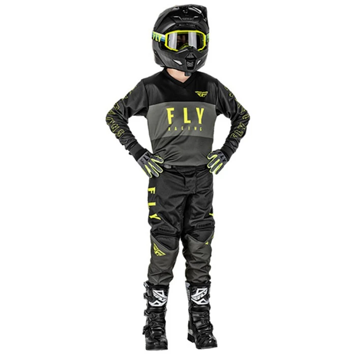 Fly Racing F-16 2022 комплект подростковый, серо-черно-желтый