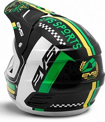 EVS T5 Rally шлем кроссовый, черно-бело-зеленый