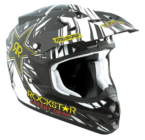 MSR Rockstar Velocity шлем кросс, черно-бело-желтый