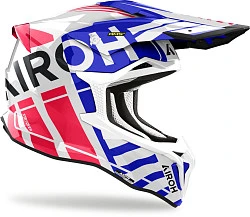 Airoh Strycker Brave Blue/Red Gloss шлем внедорожный