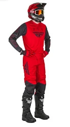 Fly Racing F-16 2021 мотоштаны, красно-черный