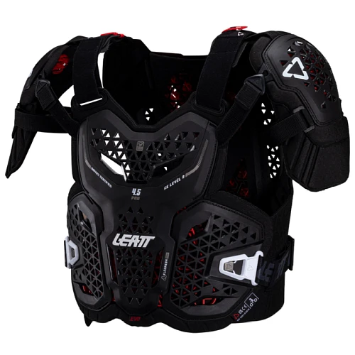 Leatt Chest Protector 4.5 Pro Evo Black панцирь с плечами, черный