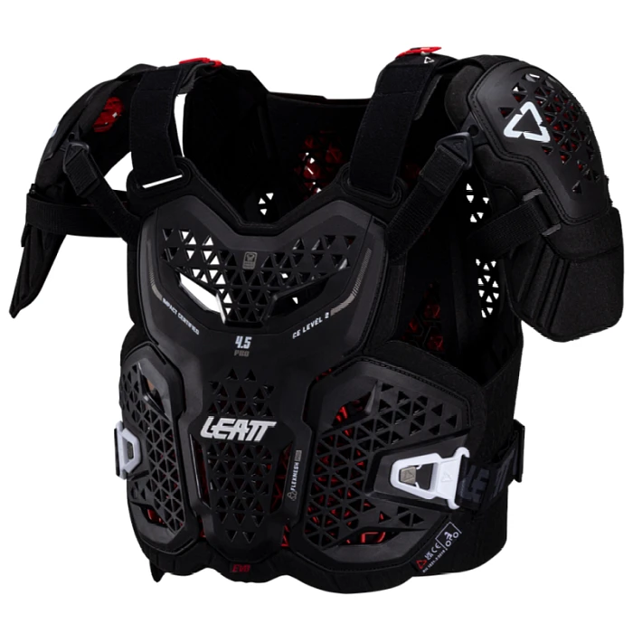 Leatt Chest Protector 4.5 Pro Evo Black панцирь с плечами, черный