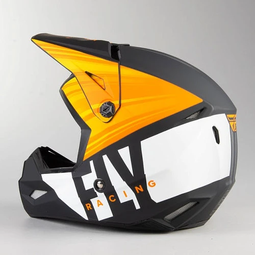 Fly Racing Kinetic K220 2020 шлем кроссовый, оранжево-черно-белый матовый
