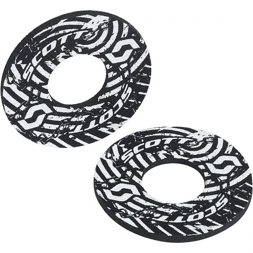 Scott Donuts Logo донаты на грипсы (накладки на ручки руля), черно-белый