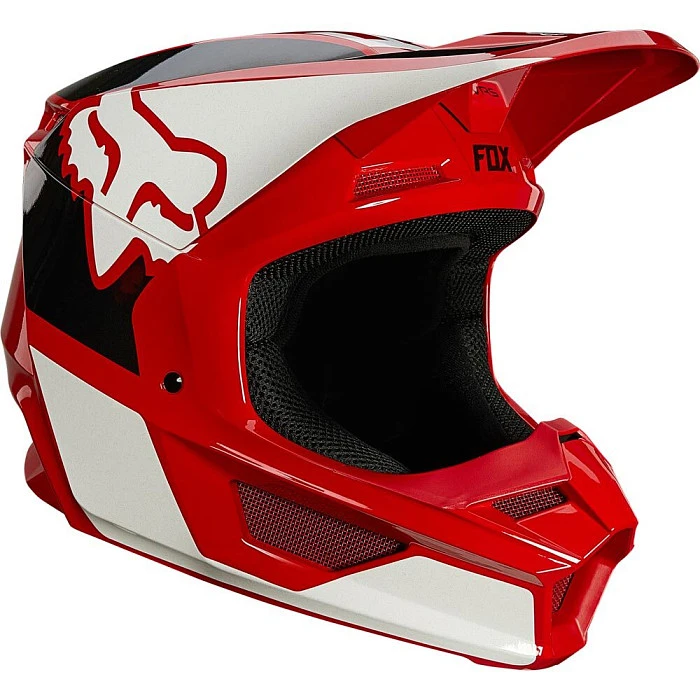 Fox Racing V1 Revn Flame Red шлем кроссовый