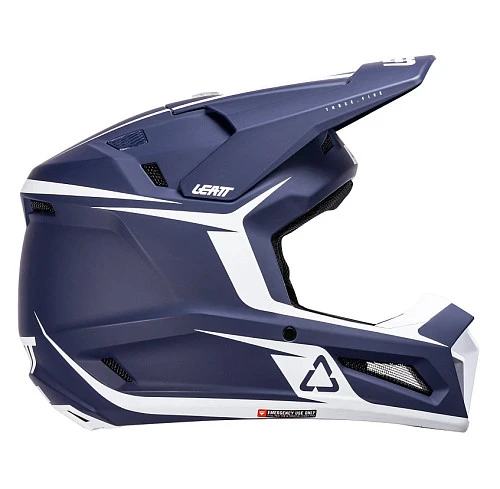 Leatt Kit Moto 3.5 Jr V26 Blue шлем подростковый + Vizion 2.5s мотоочки, синий