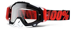 100% Racecraft мотоочки, черно-красный, прозрачная линза
