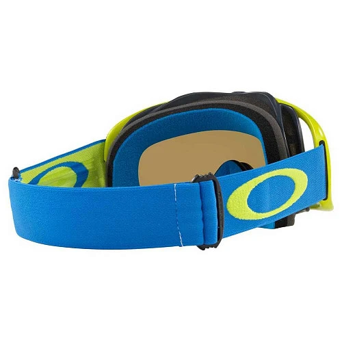 Oakley Crowbar Solid мотоочки, желто-голубой, синяя линза (OO7025-67)