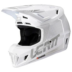 Leatt Kit Moto 7.5 V25 White шлем кроссовый + Velocity 4.5 мотоочки