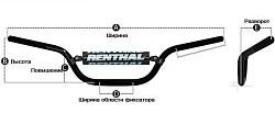 Renthal Twinwall KTM High Titanium руль кроссовый (28мм), серый (994-01-TG)