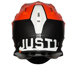 Just1 J18 Pulsar Orange-White-Black Gloss шлем кроссовый
