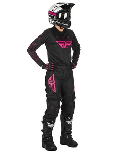Fly Racing F-16 2021 комплект женский, черно-розовый