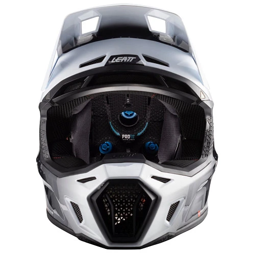 Leatt Kit Moto 8.5 V24 Black/White шлем кроссовый + Velocity 5.5 мотоочки, черно-белый