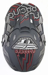 Fly Racing Kinetic Dash шлем подростковый, черно-серебристый матовый