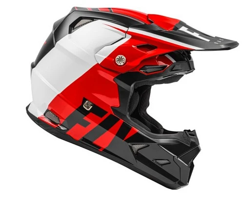 Fly Racing Toxin Transfer 2021 шлем кроссовый, красно-черно-белый