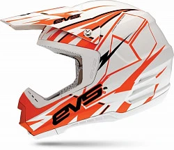 EVS T5 Bolt шлем кроссовый, оранжево-белый
