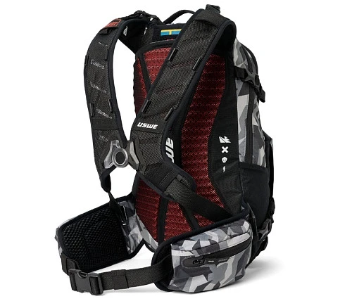 USWE Shred 16L MTB Daypack, Camo/Black рюкзак, серо-черный камуфляж