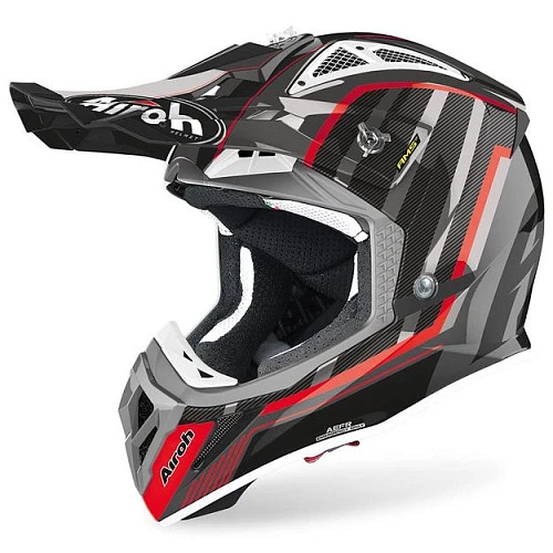 Airoh Aviator 2.3 Glow Chrome Grey шлем внедорожный, серый