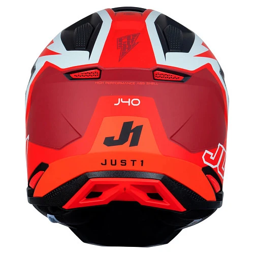 Just1 J40 Flash Red White Black шлем кроссовый, красно-бело-черный