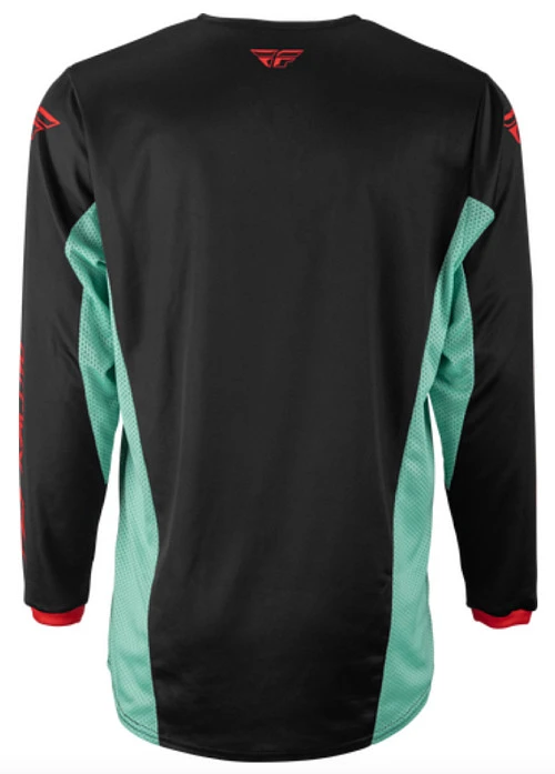 Fly Racing Kinetic S.E. Rave Black/Mint/Red джерси, черно-бирюзово-красный
