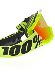 100% Accuri Fluo Yellow Red Mirror Lens мотоочки