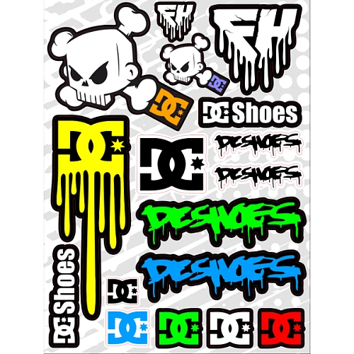 Набор наклеек А4 DC Shoes