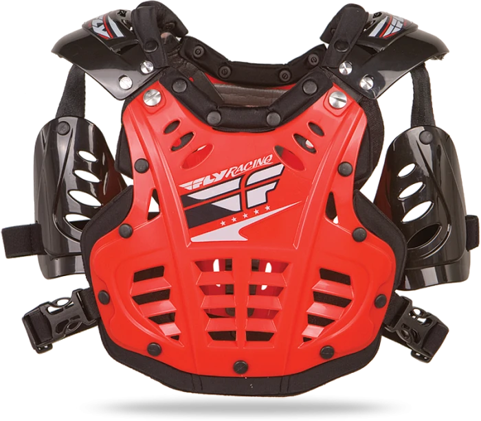 Fly Racing Convertible 2 JR панцирь с плечами подростковый, красный глянцевый