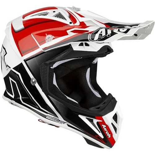 Airoh Aviator 2.2 Check шлем внедорожный, красно-бело-черный