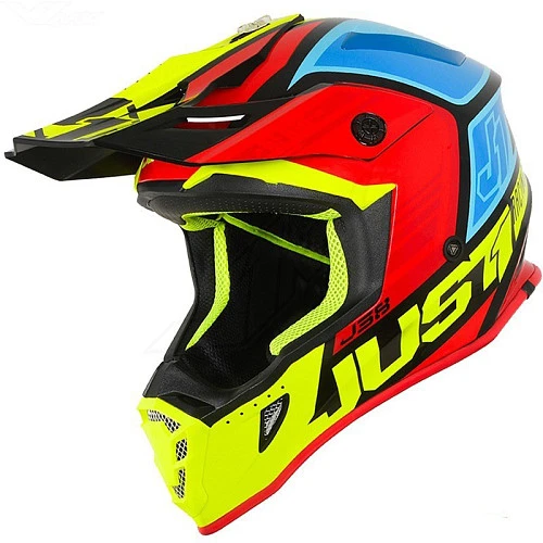 Just1 J38 Blade шлем кроссовый, желто-красно-синий