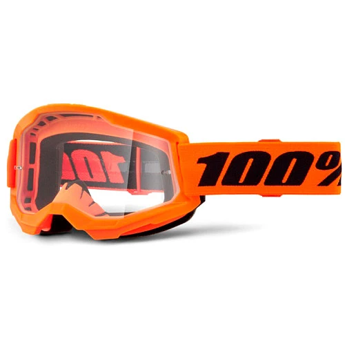 100% Strata 2 Neon Orange / Clear Lens мотоочки