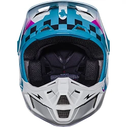 Fox Racing V2 Rohr Teal шлем кроссовый, бирюзово-бело-желтый