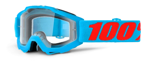 100% Accuri JR Acidulous / Clear Lens мотоочки детские, красно-голубой