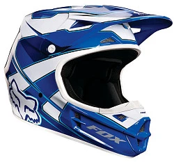 Fox Racing V1 Race шлем кроссовый, бело-синий