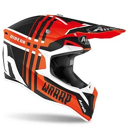 Airoh Wraap Broken шлем внедорожный, черно-оранжевый