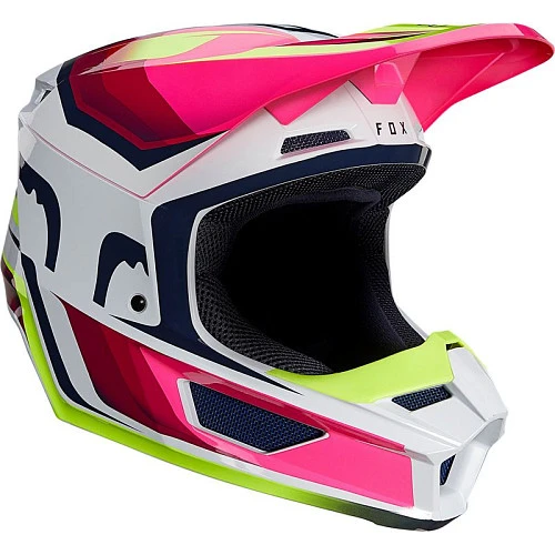 Fox Racing V1 Tro Flow Yellow шлем кроссовый