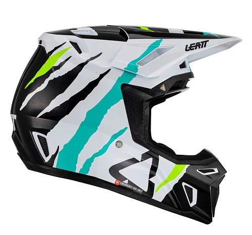 Leatt Kit Moto 8.5 V23 Tiger шлем кроссовый + Velocity 5.5 мотоочки