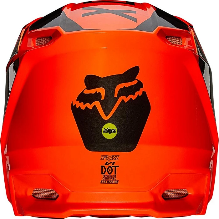 Fox Racing V1 Revn Flow Orange шлем кроссовый