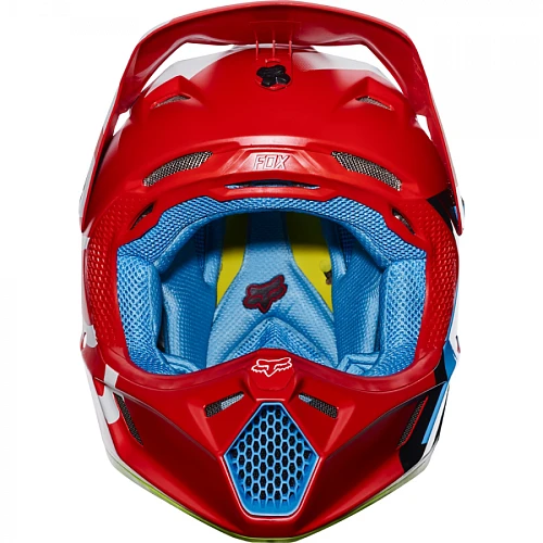 Fox Racing V3 Creo шлем кроссовый, красно-сине-желтый