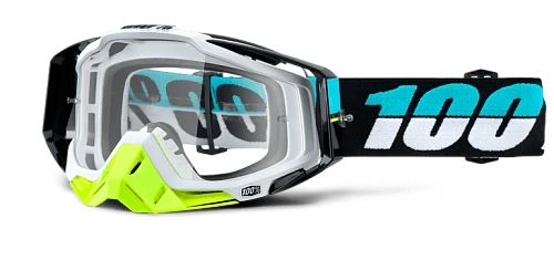 100% Racecraft ST Barth Clear Lens мотоочки, черно-голубой