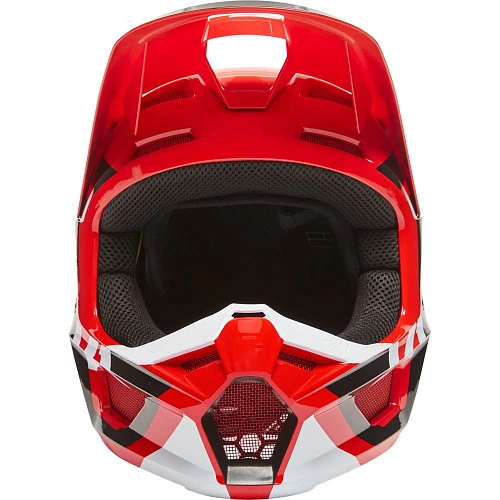 Fox Racing V1 Lux 2022 Flow Red шлем кроссовый