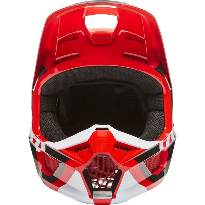Fox Racing V1 Lux 2022 Flow Red шлем кроссовый