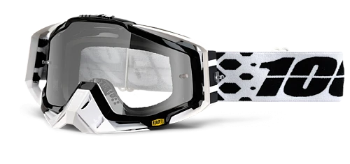 100% Racecraft Legacy/Clear Lens мотоочки, черно-белый, прозрачная линза