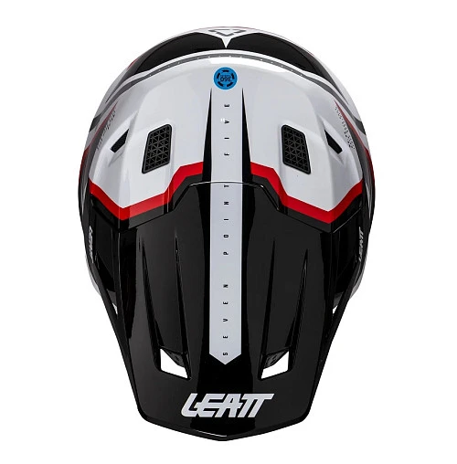 Leatt Kit Moto 7.5 V26  White/Red шлем кроссовый + Velocity 4.5 мотоочки, бело-красный
